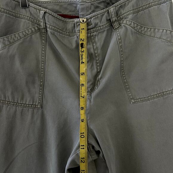 Women's Light Green Cotton Khaki Pants by Kim Rogers Sz. 14 Casual Boho - Picture 6 of 9